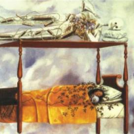 The Dream (The Bed), 1940, Frida Kahlo (Mexico 1907–1954). Collection of Selma and Nesuhi Ertegun New York, New York, U.S.A. (Photo credit: WikiPaintings.org)