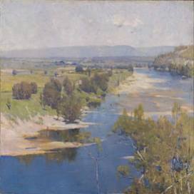 The Purple Noon's Transparent Might, 1896, Arthur Streeton (Australia 1867-1943) .National Gallery of Victoria. (Photo credit: ngv.vic.gov.au)