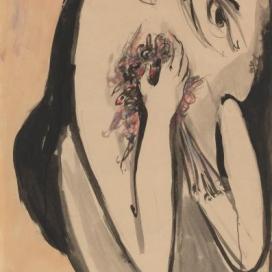 Girl with Flowers, 1956, Joy Hester (Australia 1920–1960). National Gallery of Victoria. (Photo credit: http://antipodeans.tumblr.com)