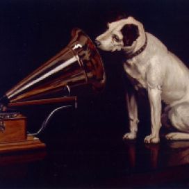 His Master's Voice, 1898, Francis Barraud (England 1856–1924). (Photo credit: Wikipedia)