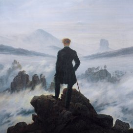 Wanderer above the Sea of Fog, 1818, Caspar David Friedrich (Germany 1774–1840). Kunsthalle Hamburg. (Photo credit: Wikipedia)